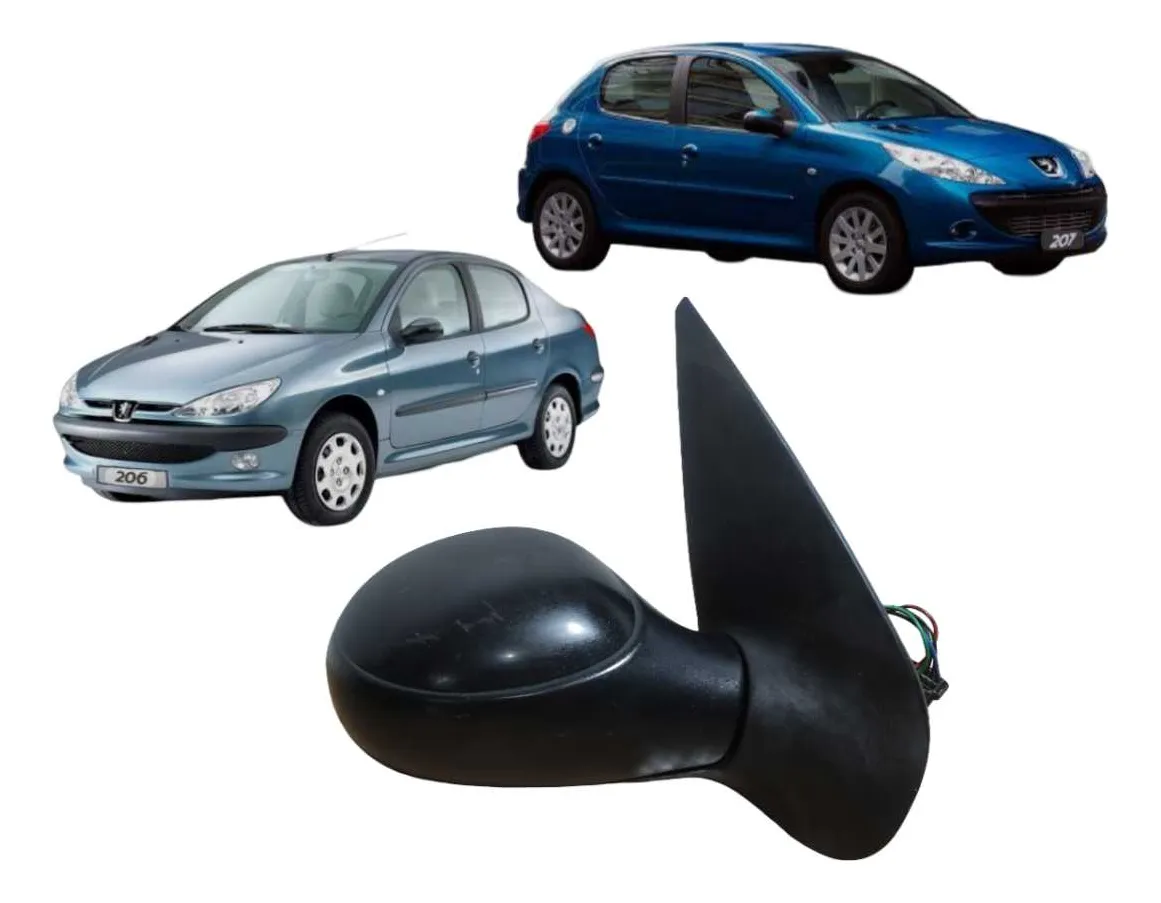 Retrovisor Dir Peugeot 206 207 Hoggar Passion até 14 Man