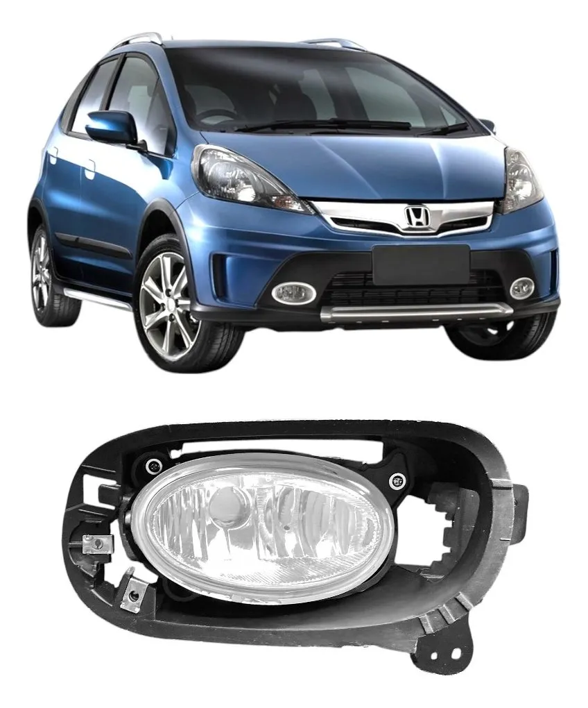 Farol Milha Esquerdo Honda fit 2013/2014 preto C/MOLD