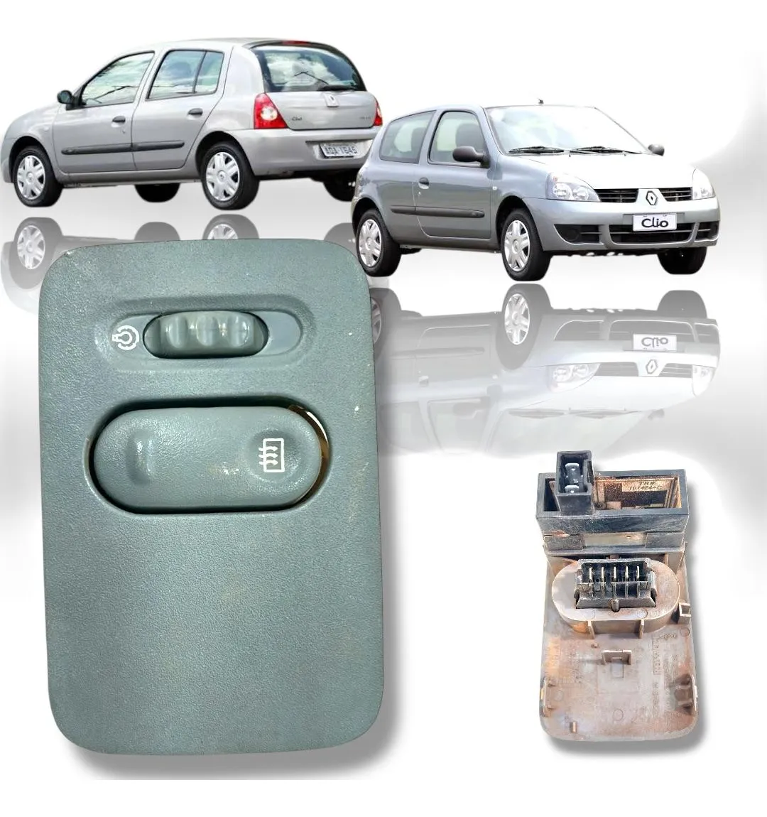 Moldura Botão Desembaçador Clio 2002 a 2011 (L)