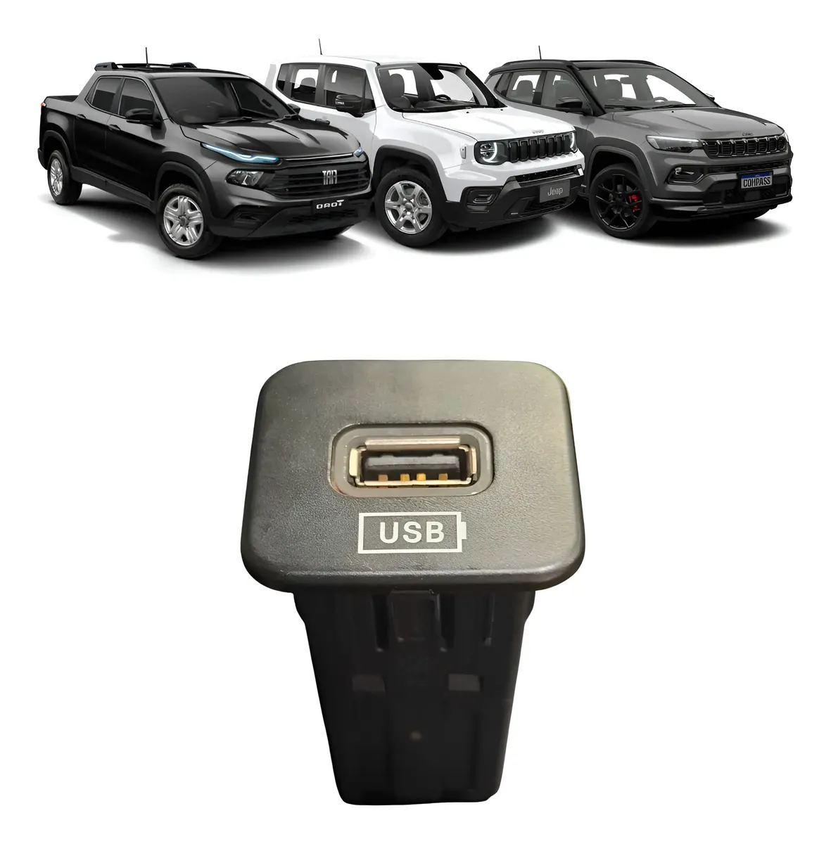 Entrada Usb Fiat Jeep Compass Renegade 2022/24 563723073