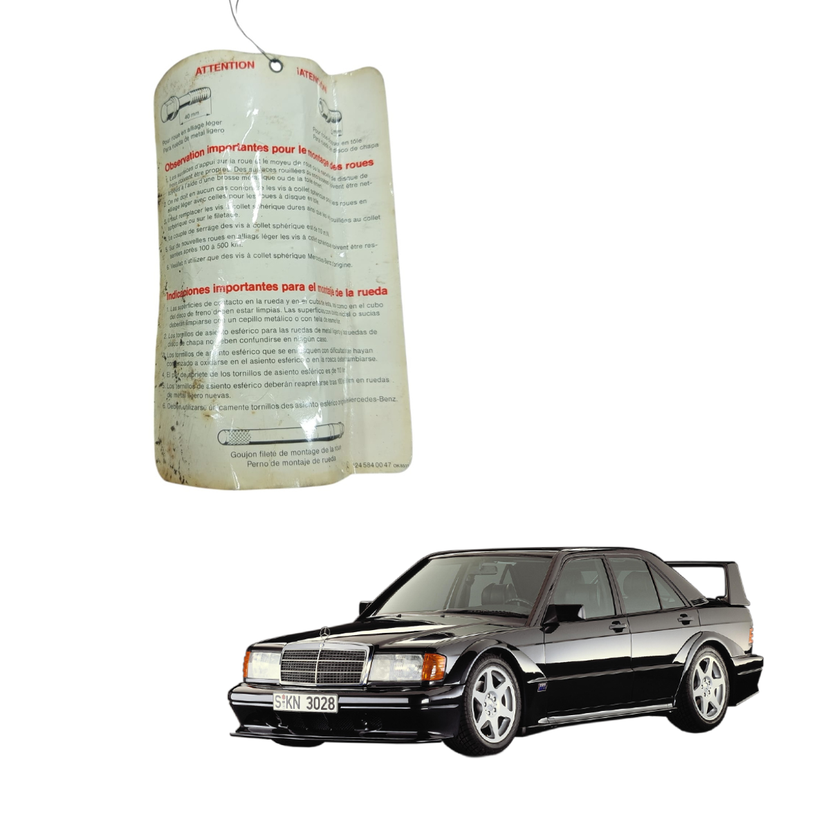 Manual do estepe Mercedes Benz 190E 1985