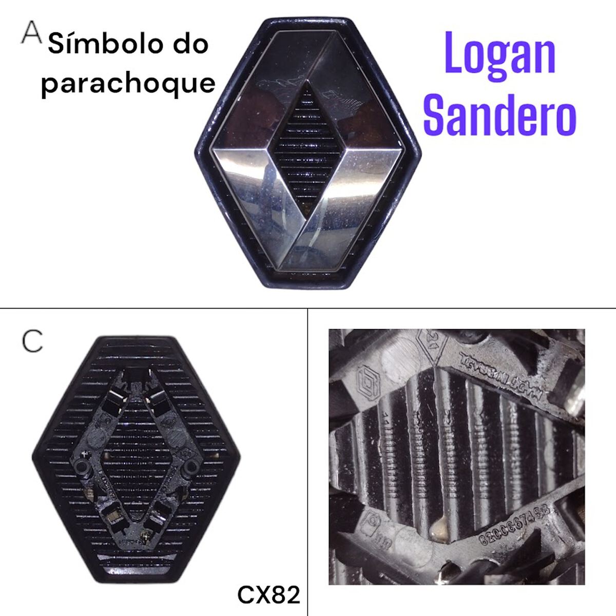 Emblema Grade Logan Sandero 08/13