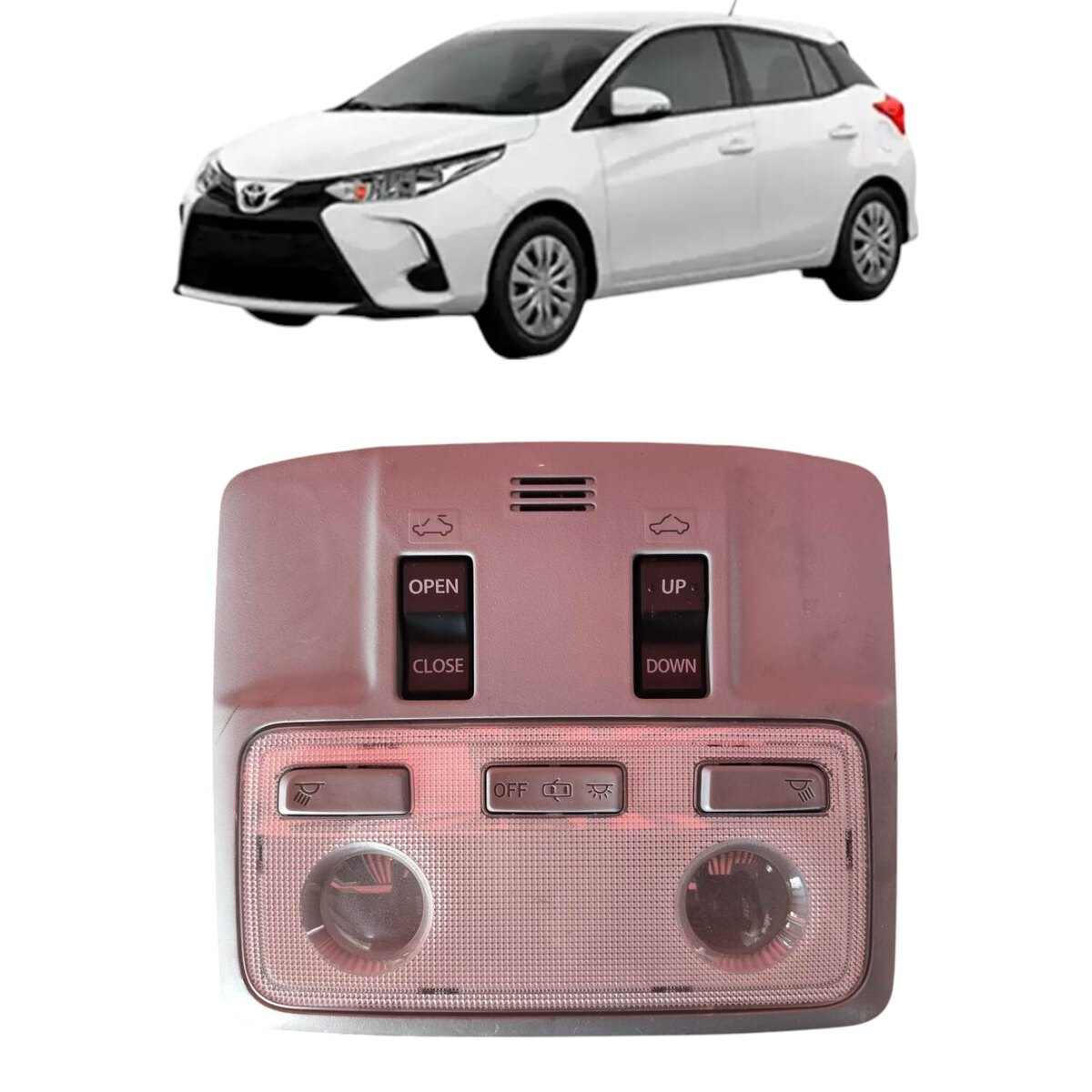 Luz Teto Cortesia Dianteiro bt teto solar Yaris 2019 a 2023