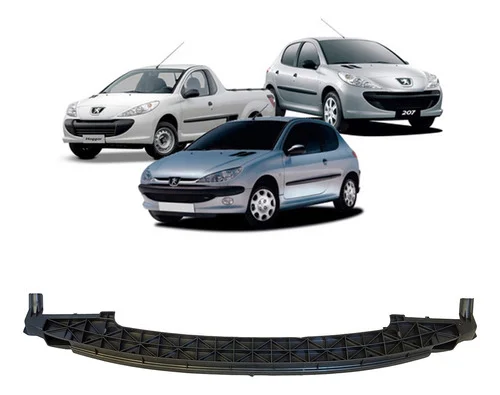 Alma Lâmina Parachoque Dianteiro Peugeot 206 1999 a 2010
