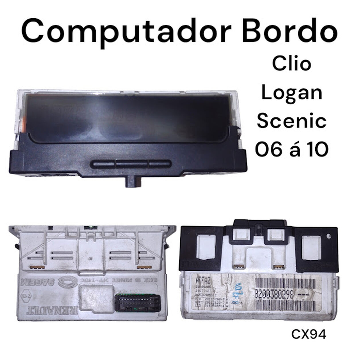 Display Computador Bordo Clio Logan Scenic 06 a 10