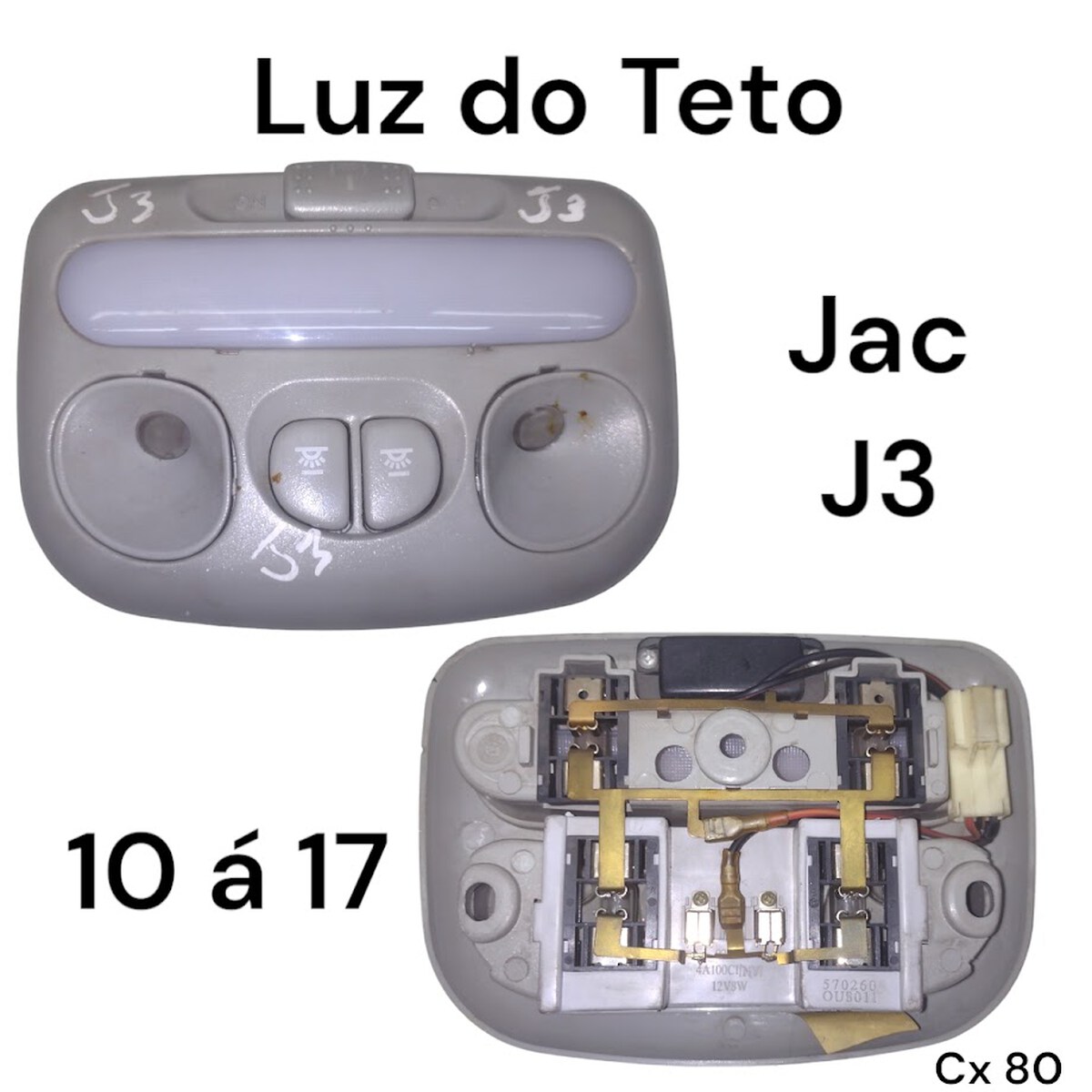 Luz Teto Jac J3 2010 a 2017