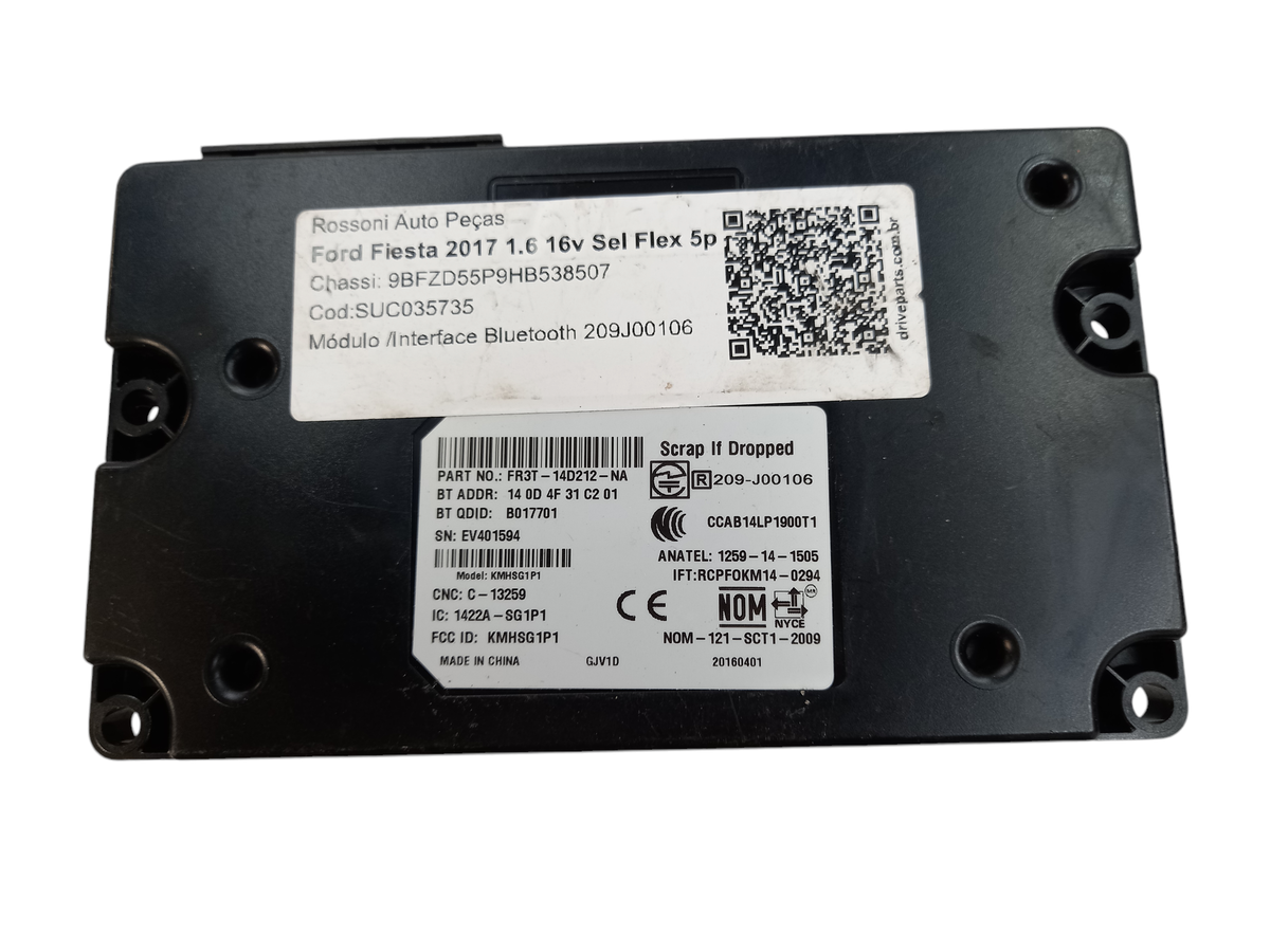 Módulo Bluetooth Ford Fiesta Ecosport Cod FR3T14D212NA