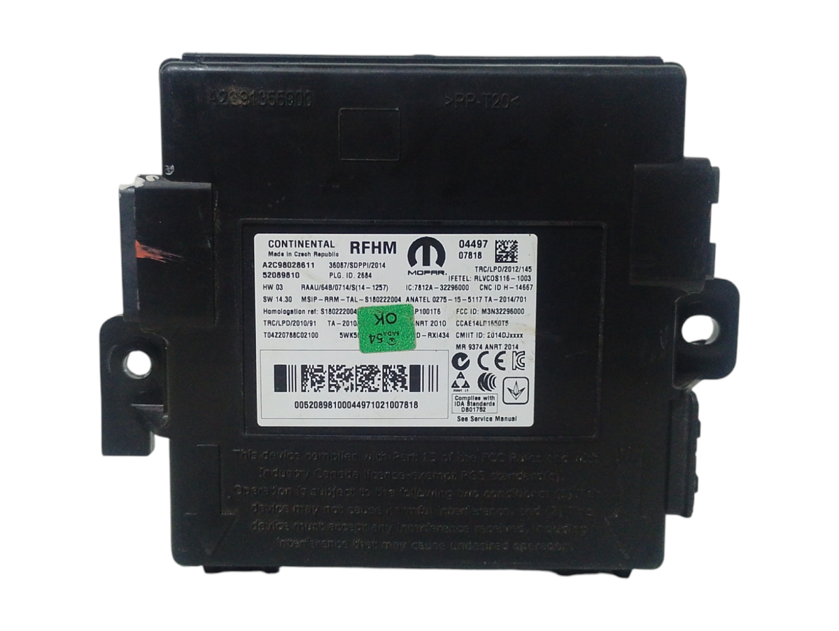 Módulo  Controle Pressão Pneus Renegade Toro 1.8 2016/2021 