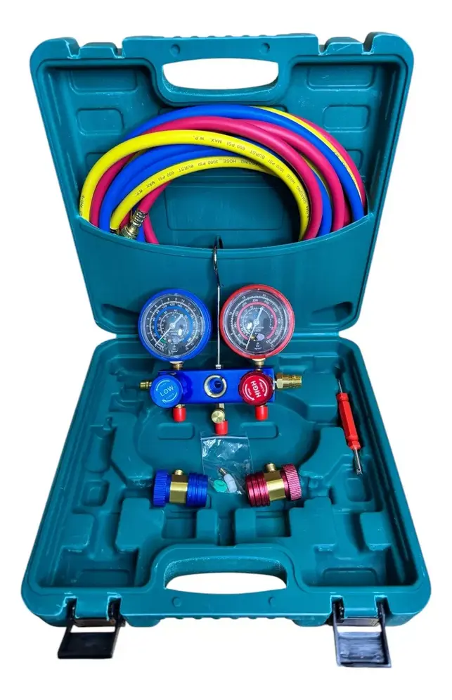 KIT MANOMETRO 134A COMPLETO COM MANGUEIRA DE 2,5m