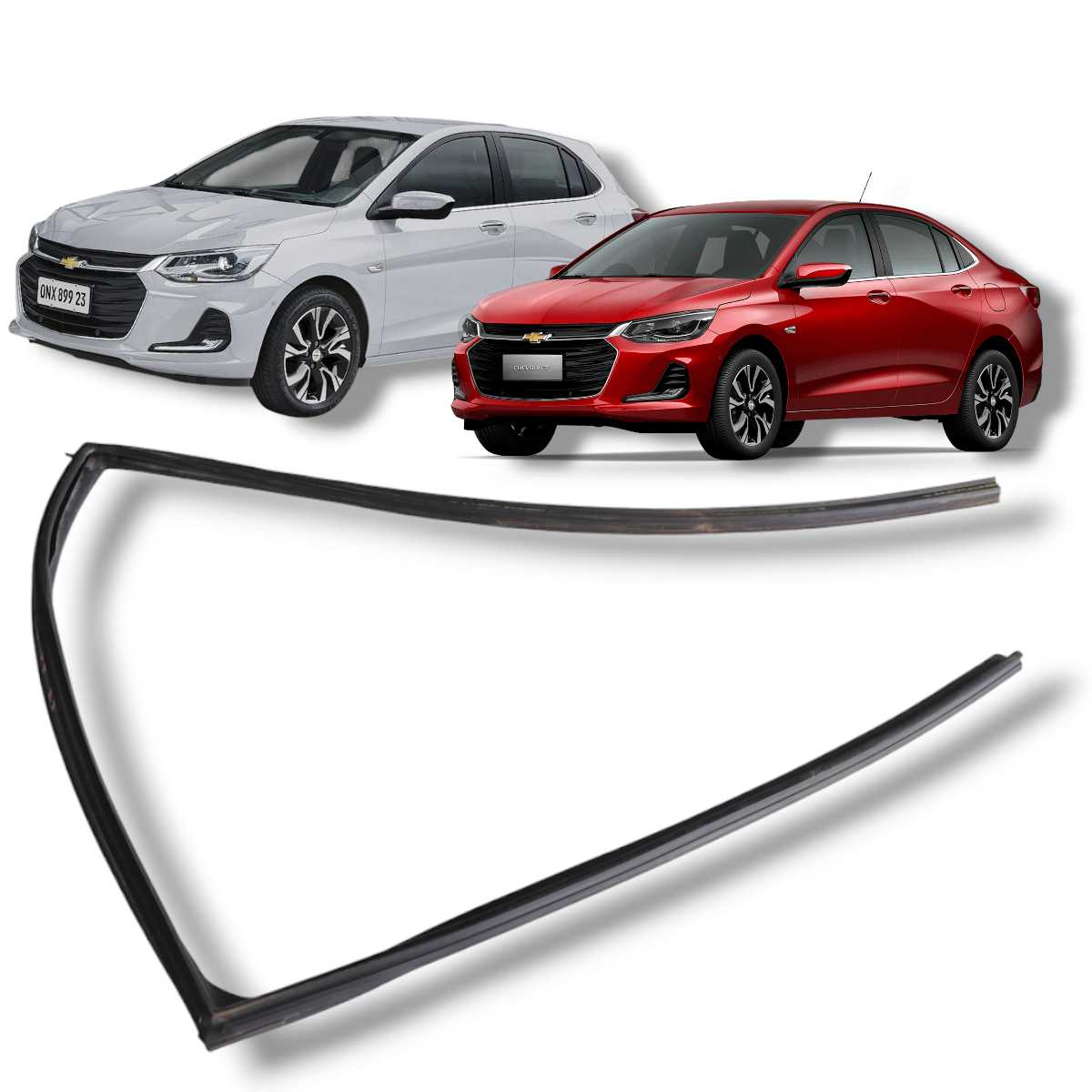 Borracha guarnição traseira esquerda Onix 2020 2024 original