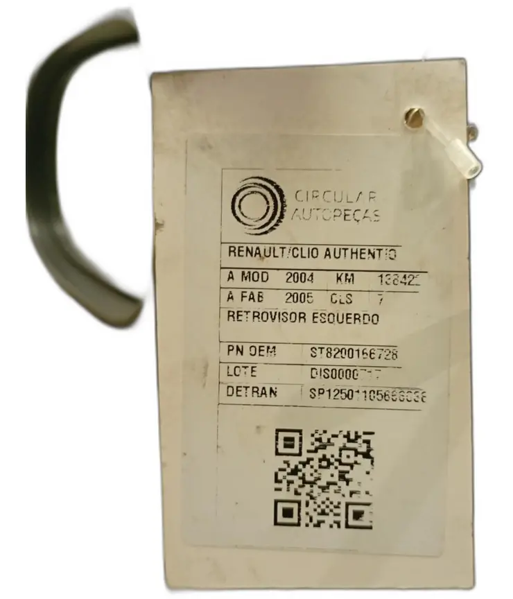 RETROVISOR ESQUERDO RENAULT CLIO AUTHENTIQUE 1.0 04/05  