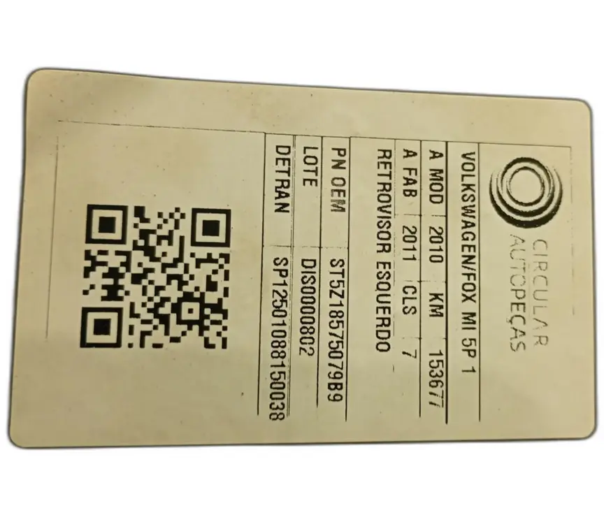 RETROVISOR ESQUERDO CINZA VOLKSWAGEN FOX 1.6 MI 2010/2011