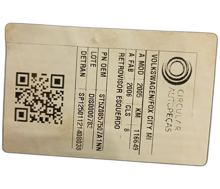 RETROVISOR ESQUERDO VOLKSWAGEN FOX CITY 2005/2006