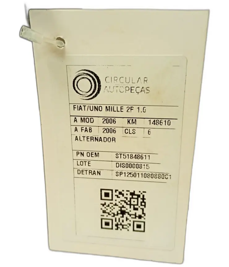 ALTERNADOR FIAT UNO MILLE 1.0 F.FLEX 2006