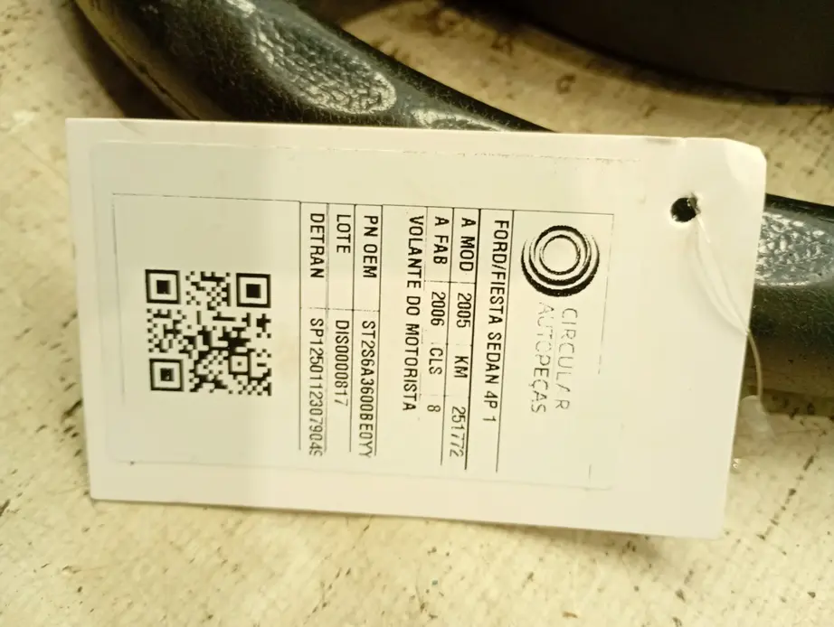 VOLANTE FORD FIESTA SEDAN 1.6 8V FLEX 2005/2006