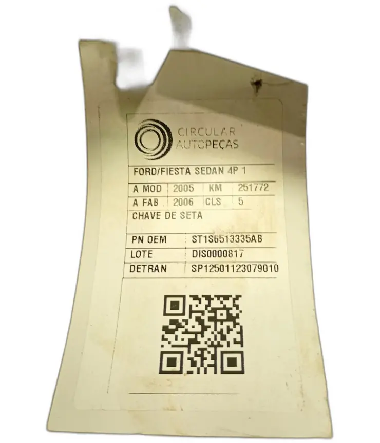 ALAVANCA COMANDO CHAVE DE SETA FORD FIESTA SED. 1.6 8V 05/06