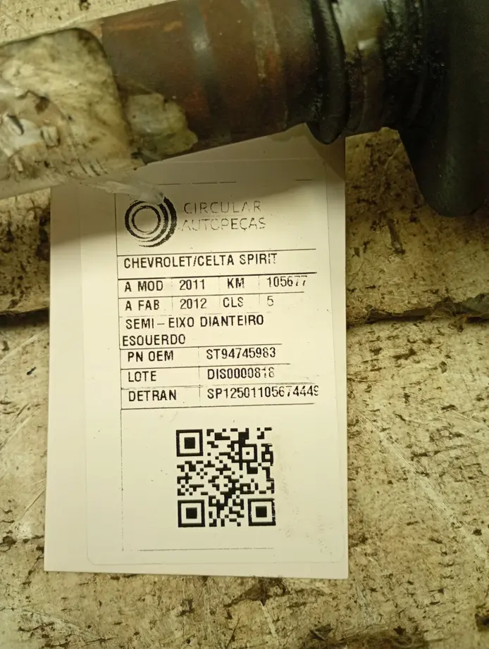 Semi Eixo Esquerdo Corsa Celta Prisma  1.0 1.4 1.6 1995/2016