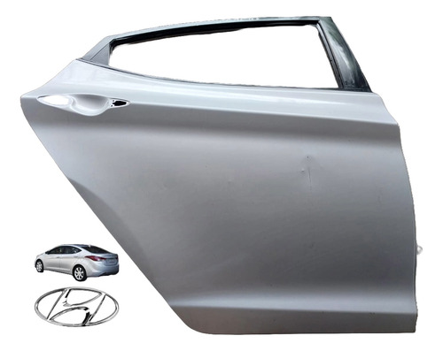Porta Traseira Direita Hyundai Elantra 2011 A 2016 Detalhe