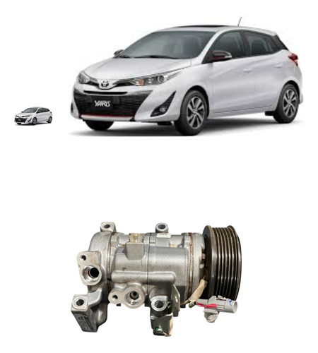 Compressor Ar Condicionado Yaris 1.3 1.5 2019 2020 2021 2024