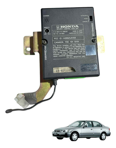 Módulo Alarme Honda Civic A269zua104 700101511a 1997 A 2000