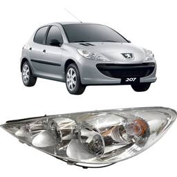 Farol Esquerdo Peugeot 207 Hoggar Passion 2009 2010 a 2015