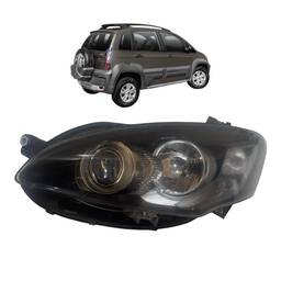 Farol Esquerdo Mascara Negra Fiat Idea 2011 2012 a 2016 