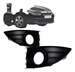Grade Para Choque Dianteiro Esquerdo Preto Fluence 2010 2013
