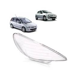 LENTE FAROL DIREITO LISO PEUGEOT 206 2005 2010