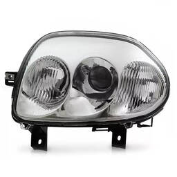 FAROL ESQUERDO CLIO 1999 2002 FOCO DUPLO ELÉTRICO S/M DEPO