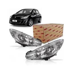 FAROL DIREITO PEUGEOT 308 2011 2015 MANUAL COM SOQUETE TYC