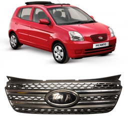 Grade Radiador C/Friso Cromado + Emblema Picanto 2006 a 2008