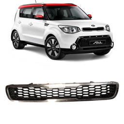Grade Radiador Com Friso Cromado Soul 2010 a 2014 C/ Detalhe