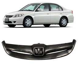 Grade Radiador Civic 2004 2005 2006 Preto Novo C/ Detalhe