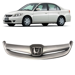 Grade Radiador Com Emblema Civic 2004 2005 2006 Prata