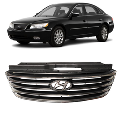 Grade Radiador Com Friso Cromado + Emblema Azera 2008 a 2010