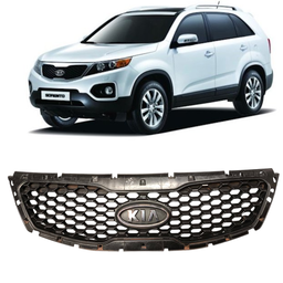 Grade Radiador S/Friso Cromado Sorento 2010 a 2013 C/Detalhe