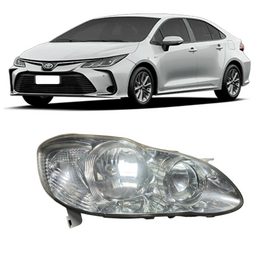 Farol Cromado Corolla 2003 2004 a 2007 2008 Direito MANCHADO