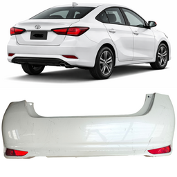 Parachoque Traseiro Yaris Sedan 2019 a 2025 Branco DETALHE
