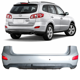 Parachoque Traseiro C/ Sensor Santa Fe 2011 a 2013 Prata REC