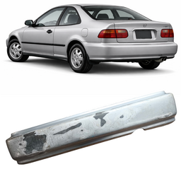 Parachoque Traseiro Civic 1993 1994 1995 Prata RECUPERADO