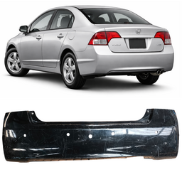 Parachoque Traseiro C/ Sensor Civic 2007 a 2011 Preto REC