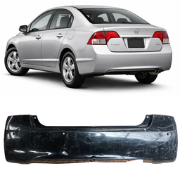 Parachoque Traseiro C/Sensor Civic 2007 a 2011 Preto DETALHE