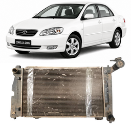 Radiador + Condensador Corolla 2003 a 2008 Manual C/ Detalhe