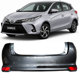 Parachoque Traseiro Yaris Hatch 2019 a 2025 Cinza DETALHE