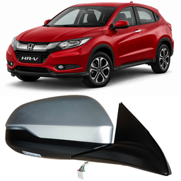 Retrovisor Direito HRV 2016 a 2021 Prata C/ Pisca 11 Pinos