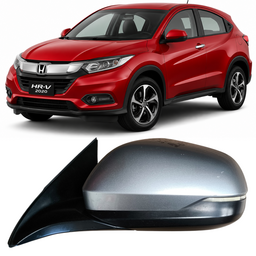 Retrovisor Esquerdo HRV 2016 a 2021 Prata C/ Pisca 7 Pinos