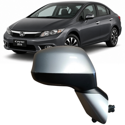 Retrovisor Direito Civic 2012 a 2016 Prata S/ Pisca 3 Pinos