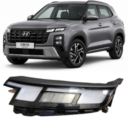 Farol Superior Com Led New Creta 2025 2026 Esquerdo