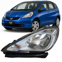 Farol Mascara Cinza Fit 2013 2014 Esquerdo RECUPERADO