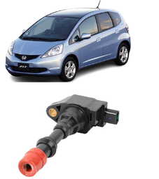 Bobina Ignição Fit 1.4 - 8 Velas 2004 a 2008 Dianteira